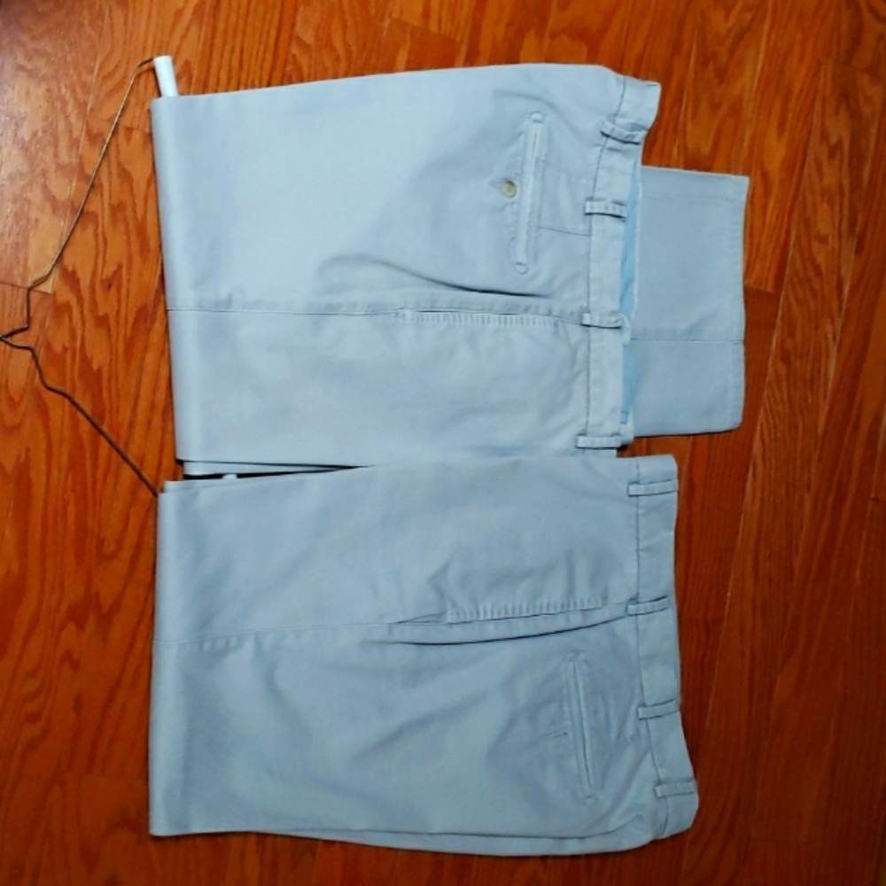 2 pair of Peter Millar mens casual pants. Gale Grey .100% cotton..size 33 waist